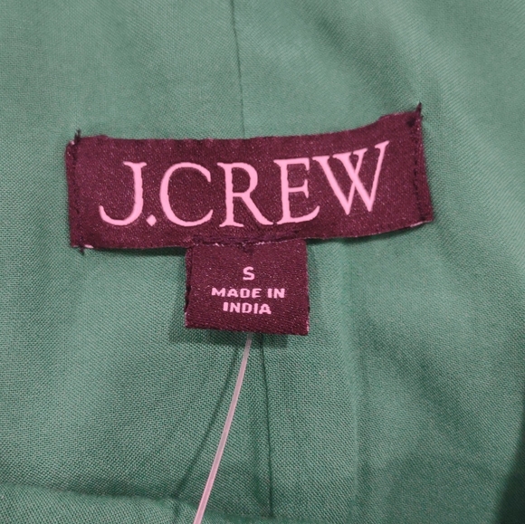 J Crew Kelly Green Sleeveless Washable Linen Dress NWT - Picture 5 of 8